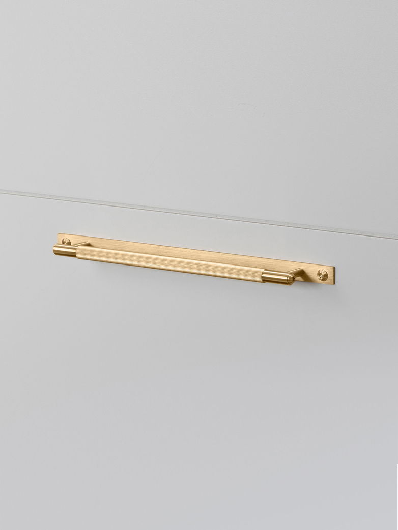 Pull Bar - Plate - Linear - Brass