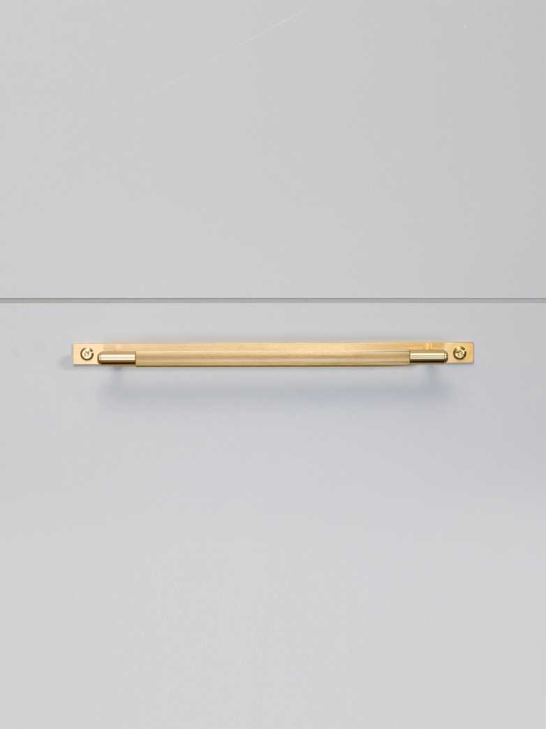 Pull Bar - Plate - Linear - Brass