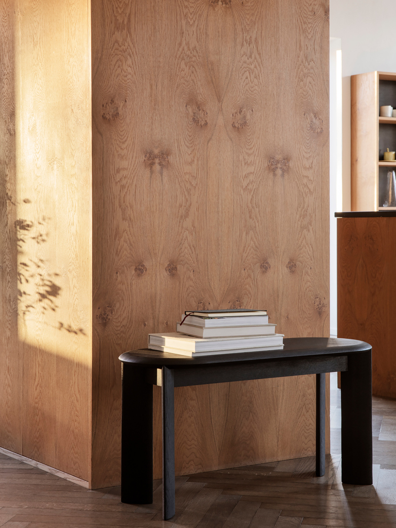 Ferm Living - Bevel Bench Black Oiled Oak