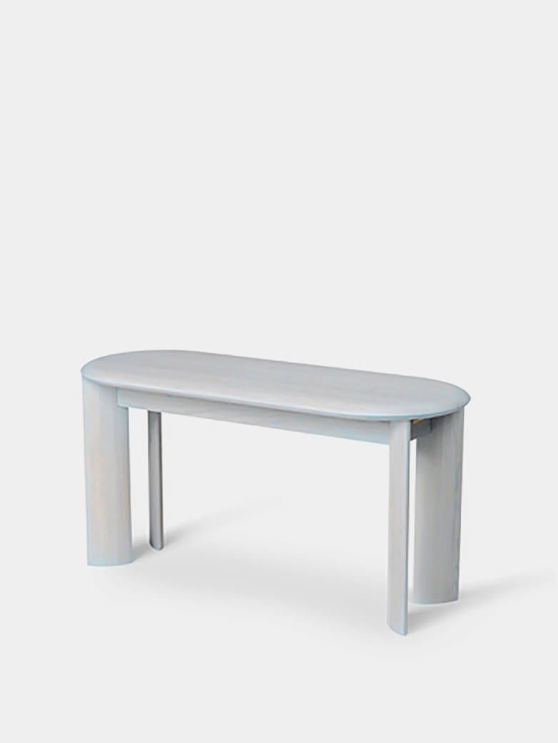 Ferm Living - Bevel Bench Ice Blue Oiled Oak