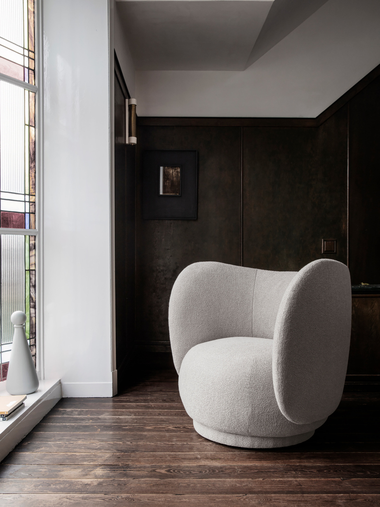 Ferm Living - Rico Lounge Chair Bouclé Off-White