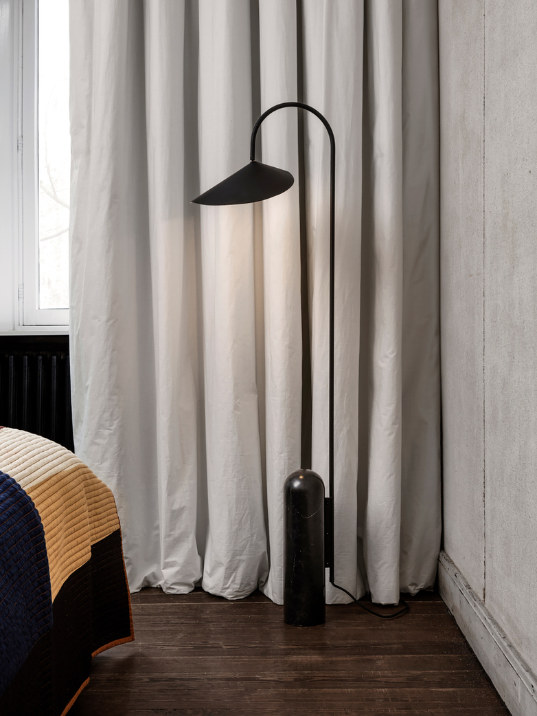 Ferm Living - Arum Floor Lamp Black Black Marble