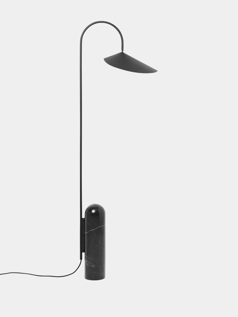 Ferm Living - Arum Floor Lamp Black Black Marble