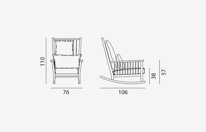 Gervasoni - Inout 709 - Rocking Chair