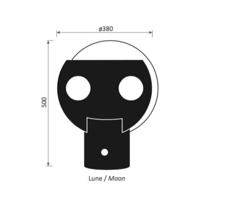 Lune Table Lamp – Black Moon