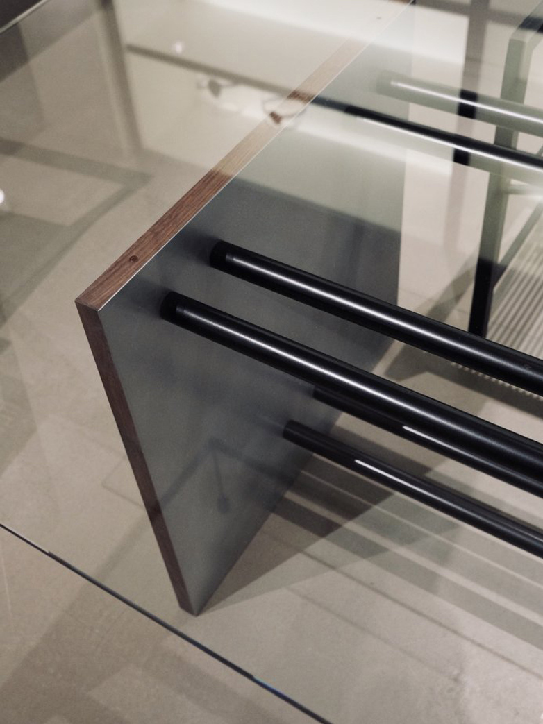 Bespoke Rectangular Glass Table - 260x120 cm