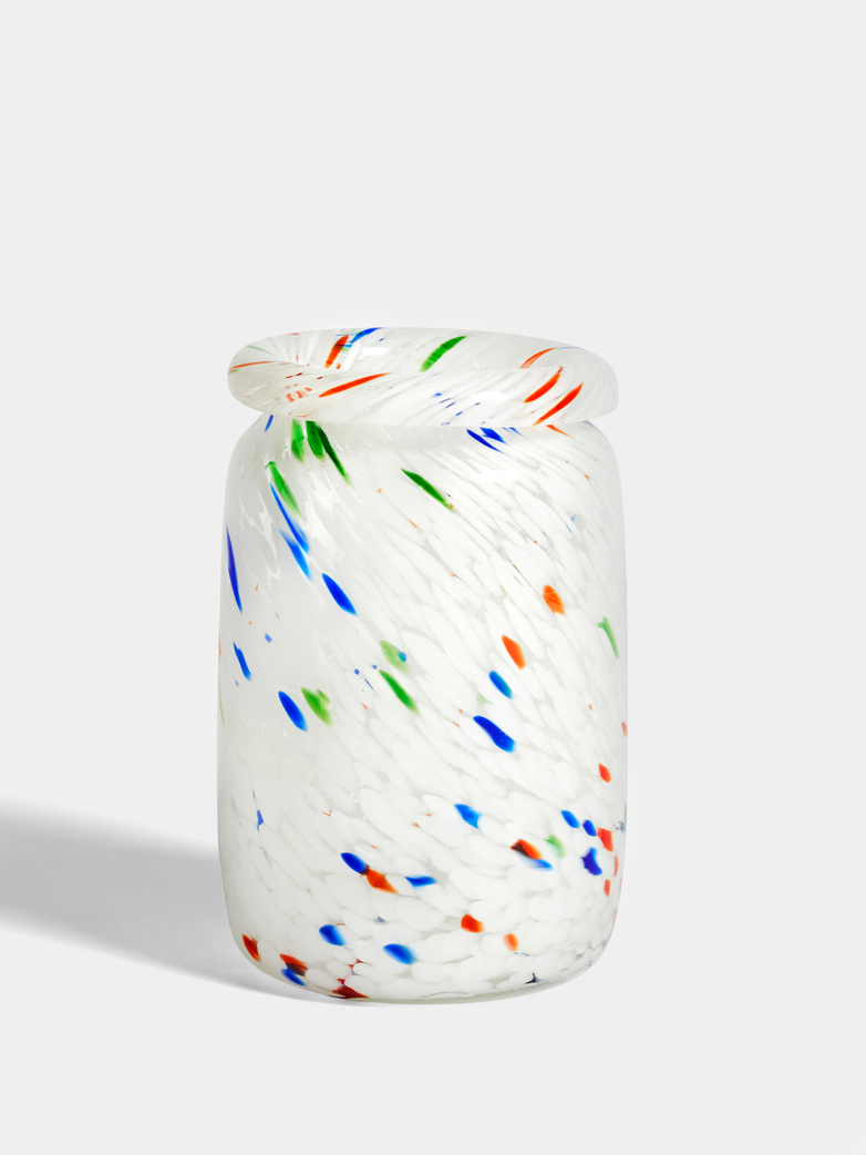 Splash Vase White Dot