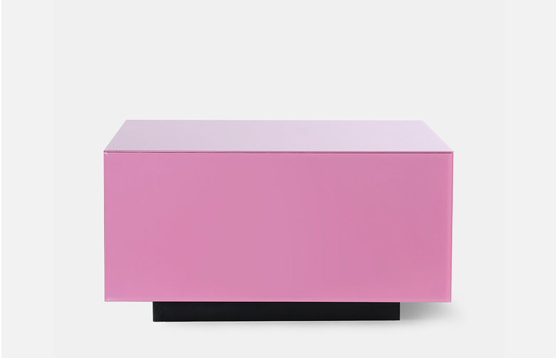 Mirror block table - pink - large