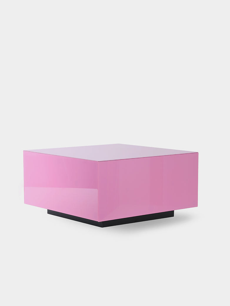 Mirror block table - pink - large