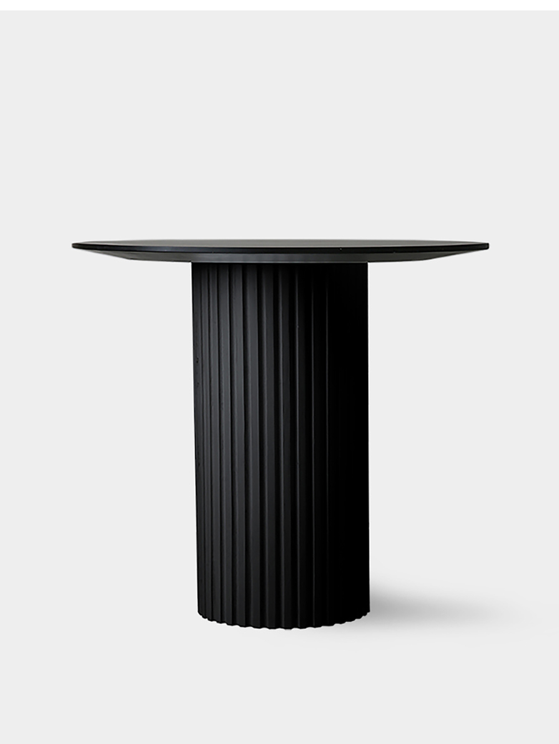 Pillar side table round - black