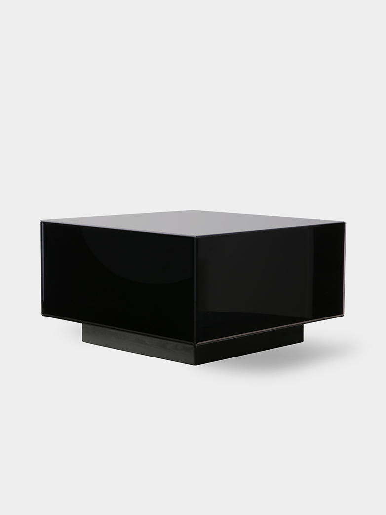 Mirror block table - black - large