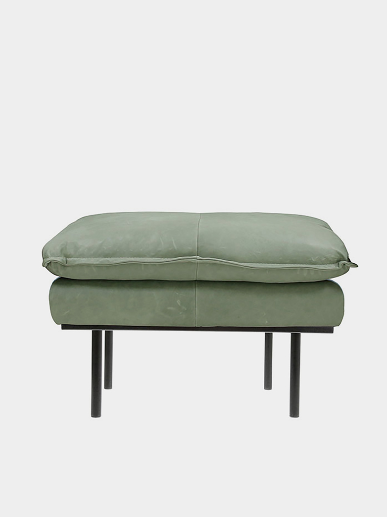 Retro Sofa - Mint green leather
