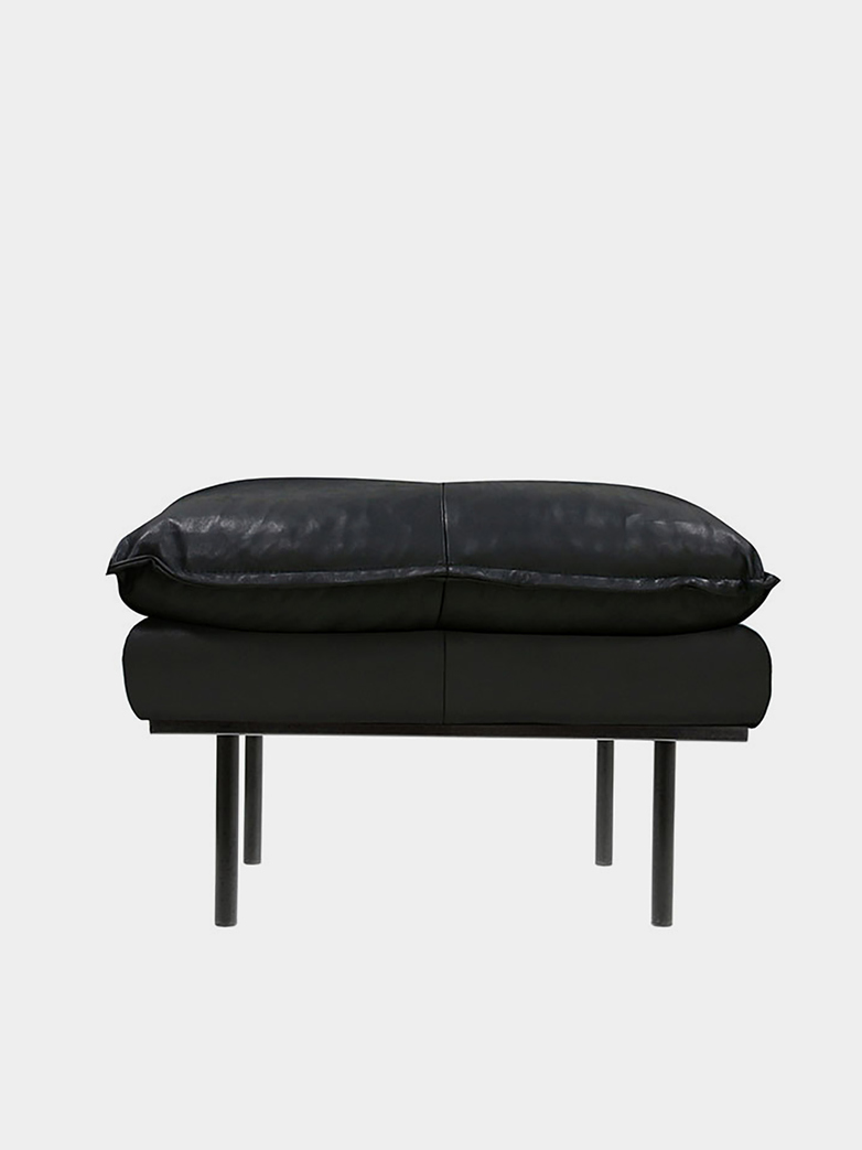 Retro Sofa - Black leather