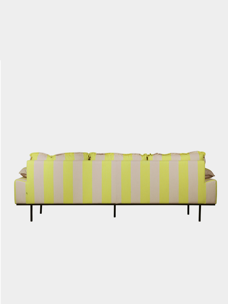 Retro Sofa - Striped yellow/nude