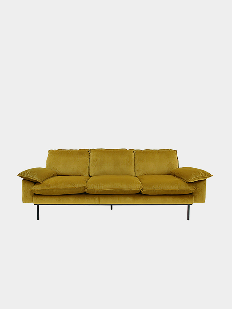 Retro Sofa - Ochre