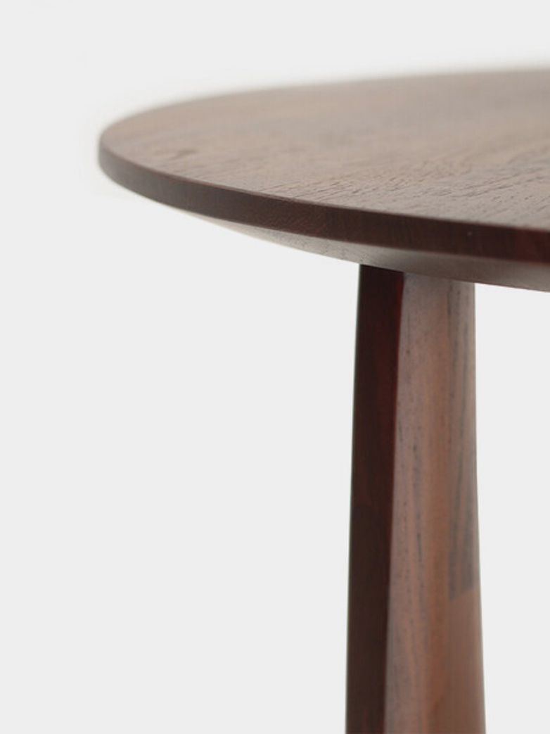 Geometric Side Table – Teak Brown