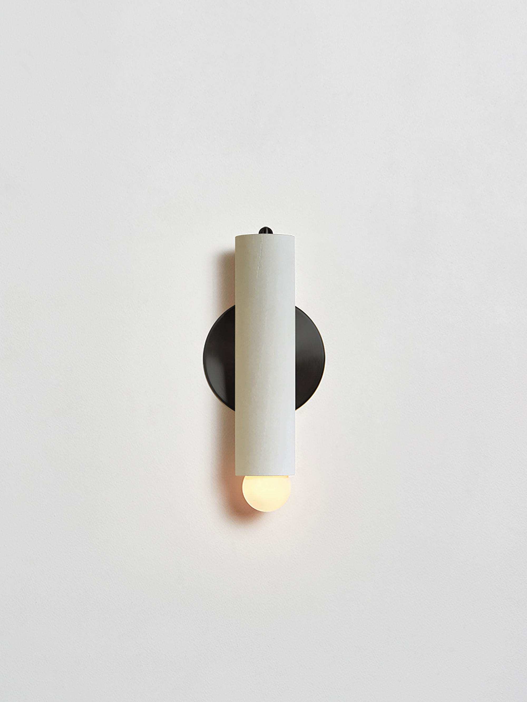 32825 017d8331b0 Lodge Sconce Painted On Straight Bone White Blackened Steel Portrait