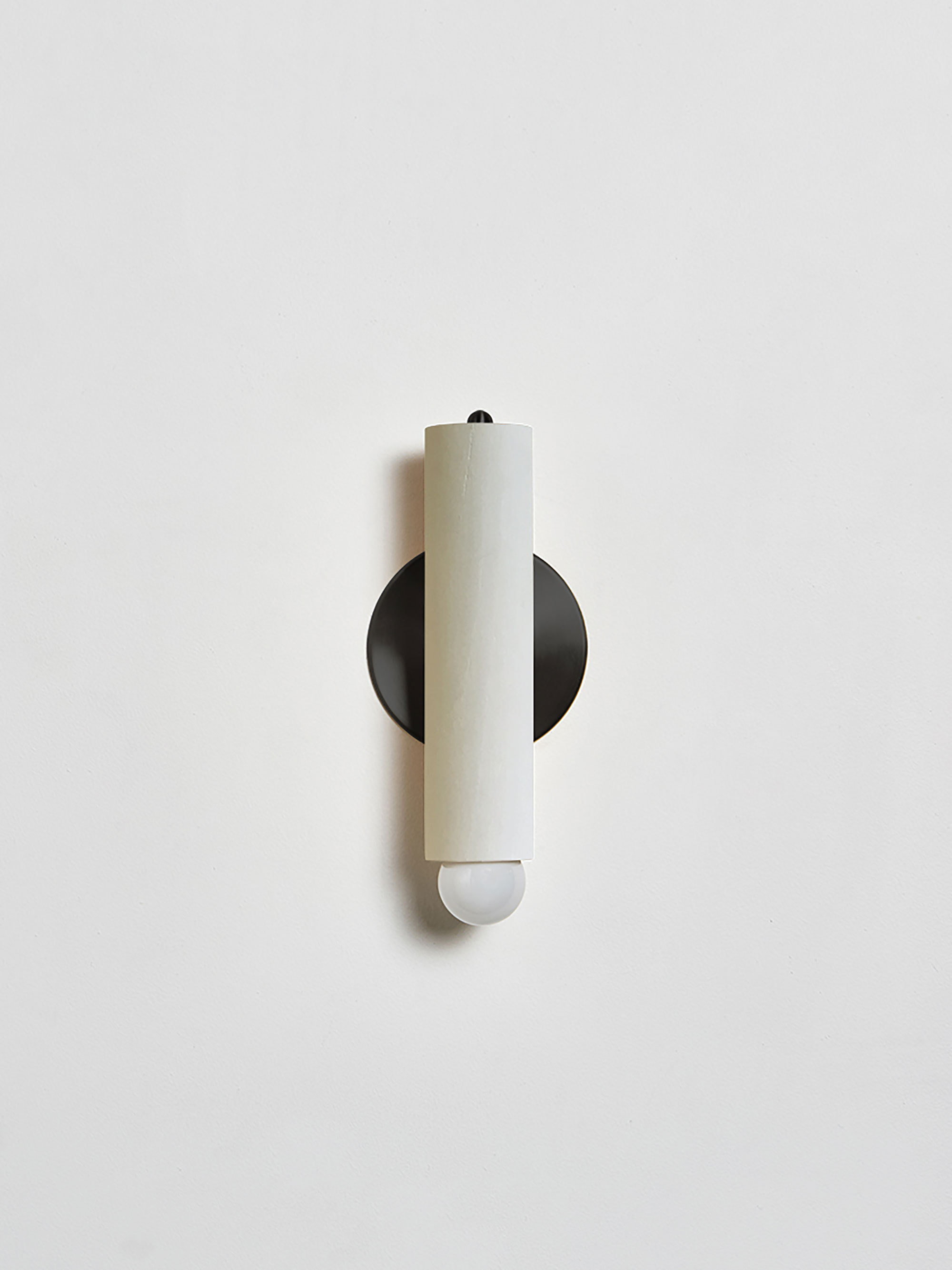 32825 44bbcbf0f4 Lodge Sconce Painted Off Straight Bone White Blackened Steel Portrait