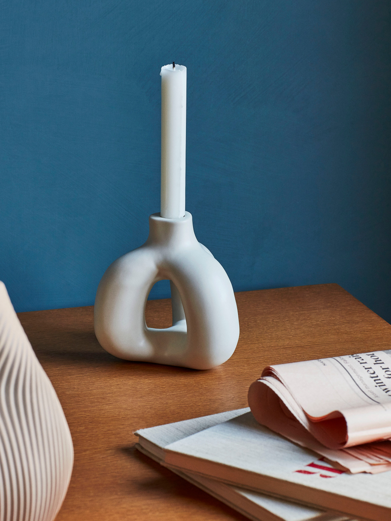 W&S Complot Candle Holder - Ivory