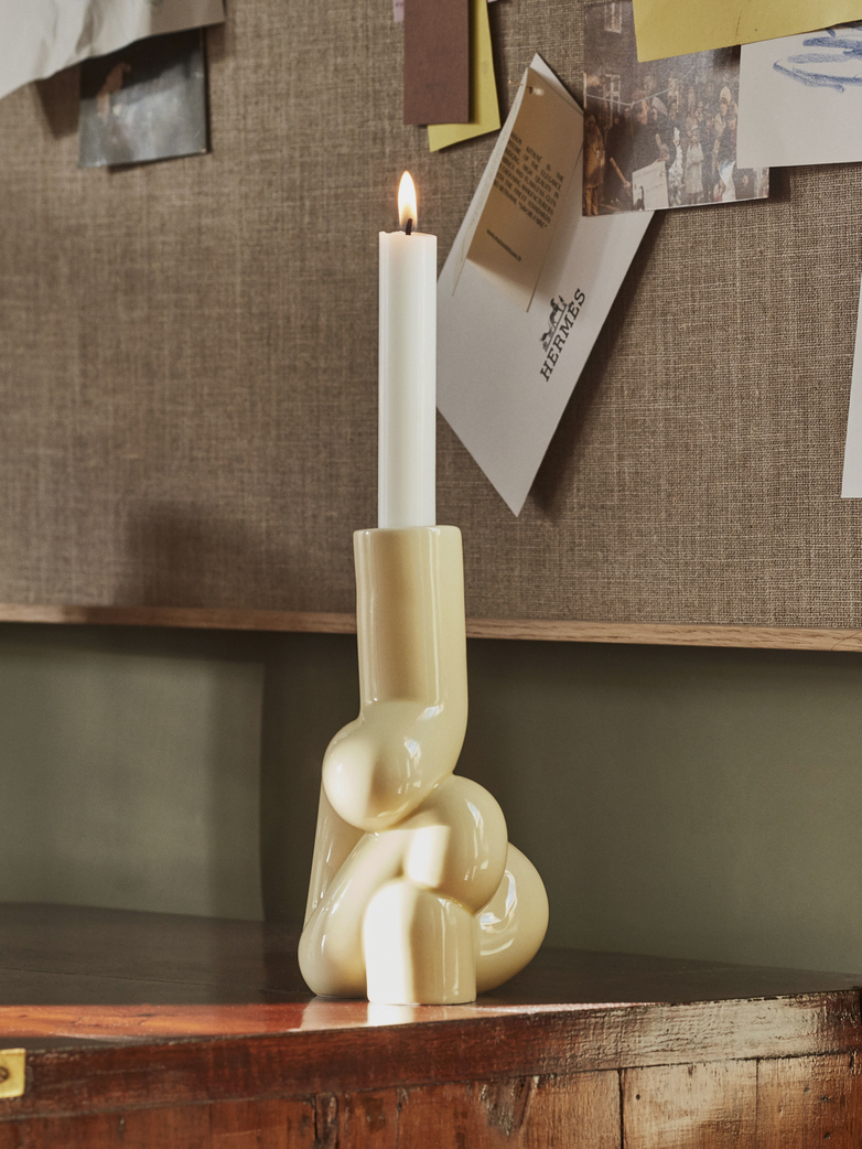 W&S Soft Candle Holder - Soft Yellow