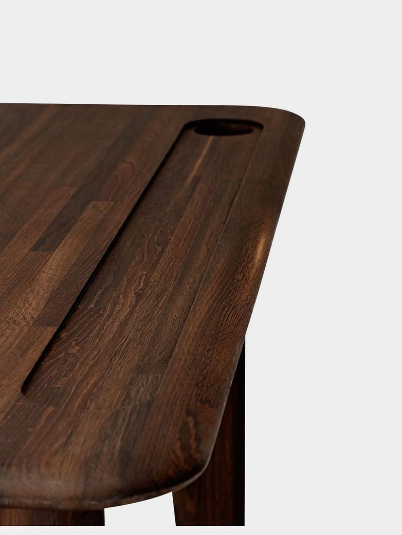 Slab Desk - Fumed Oak
