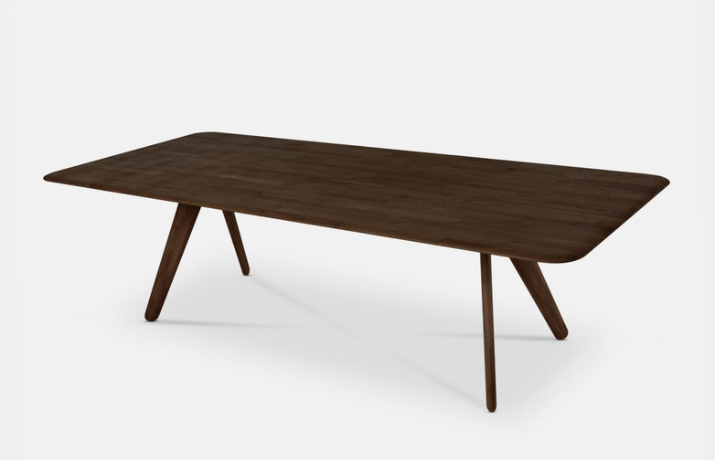 Slab Dining Table Fumed Oak - 240x100 cm