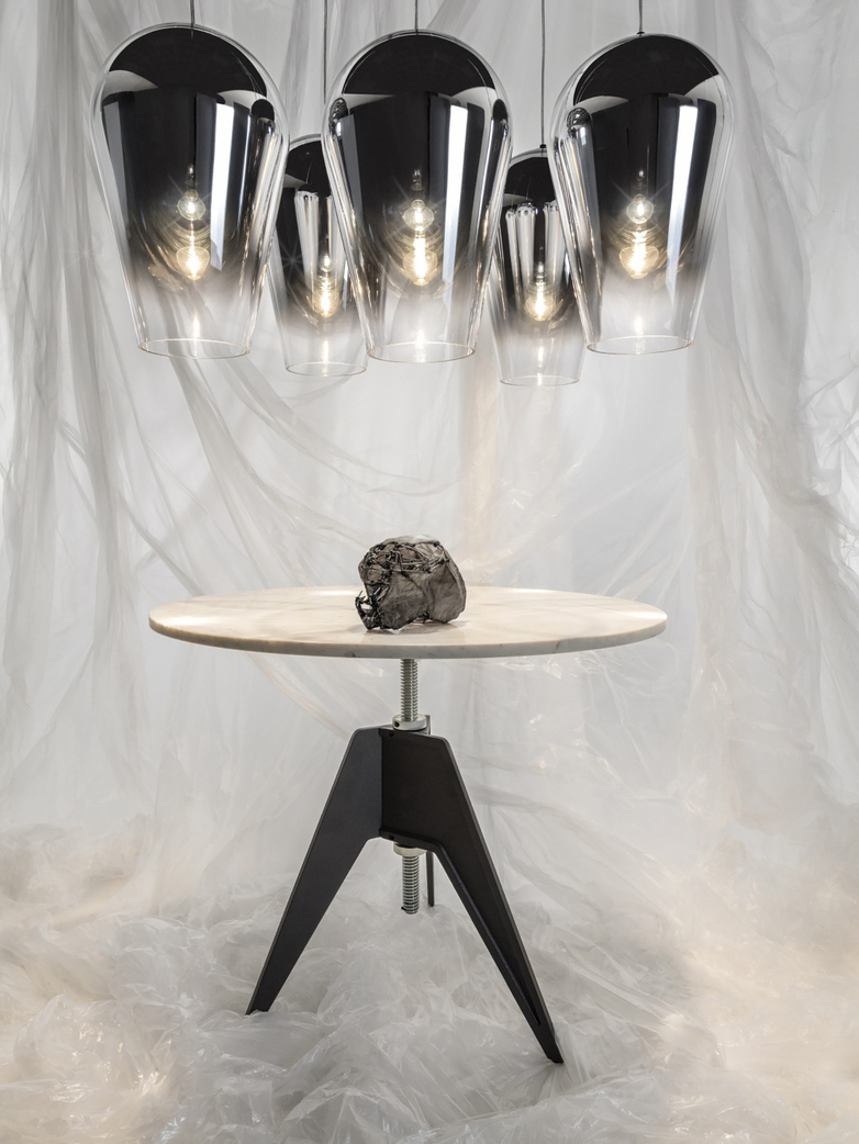 Screw Table - White Marble