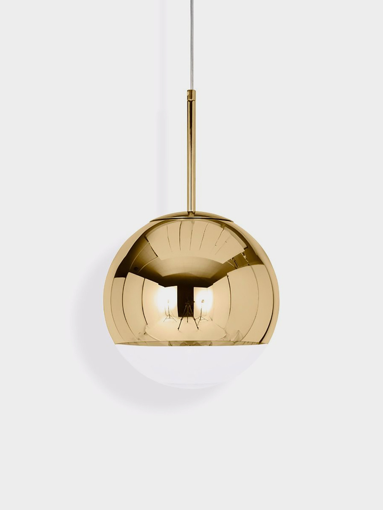 Mirror Ball Pendant - Brass