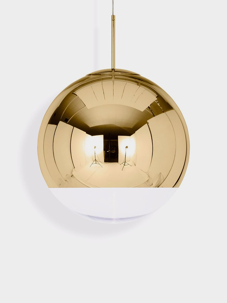Mirror Ball Pendant - Brass