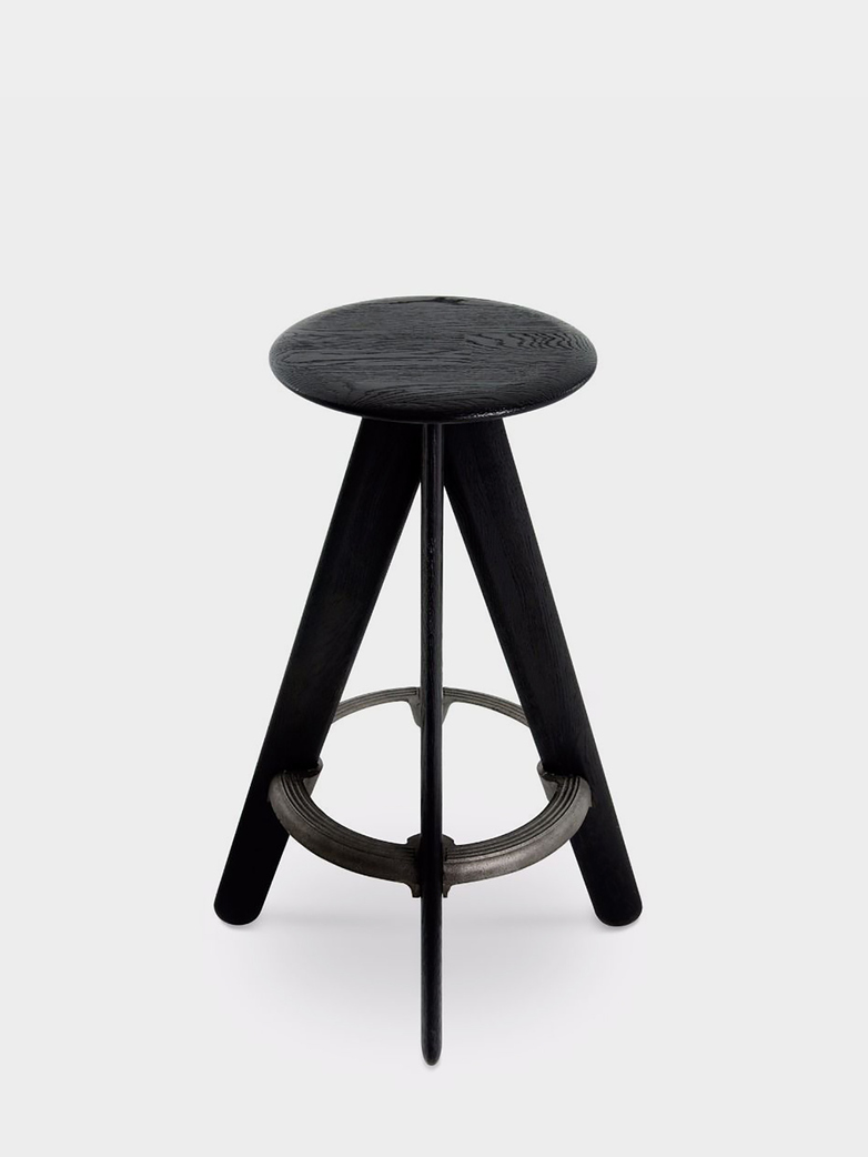 Slab Bar Stool - Black