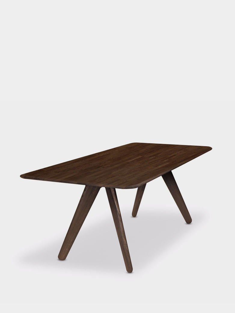 Slab Dining Table Fumed Oak - 200x96 cm