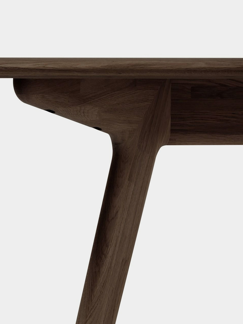Slab Dining Table Fumed Oak - 200x96 cm
