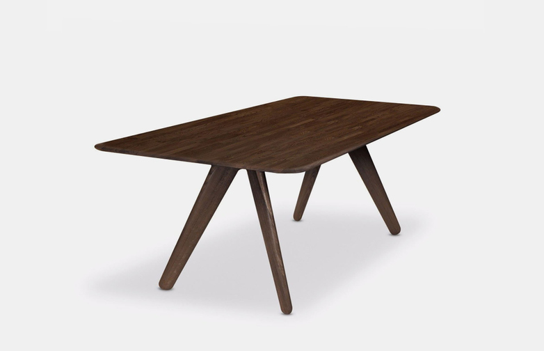Slab Dining Table Fumed Oak - 200x96 cm