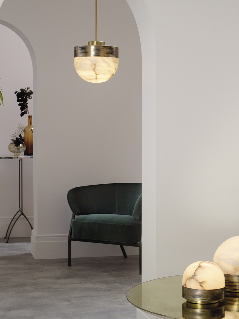 Lucid Pendant 20 cm - Silvered Brass