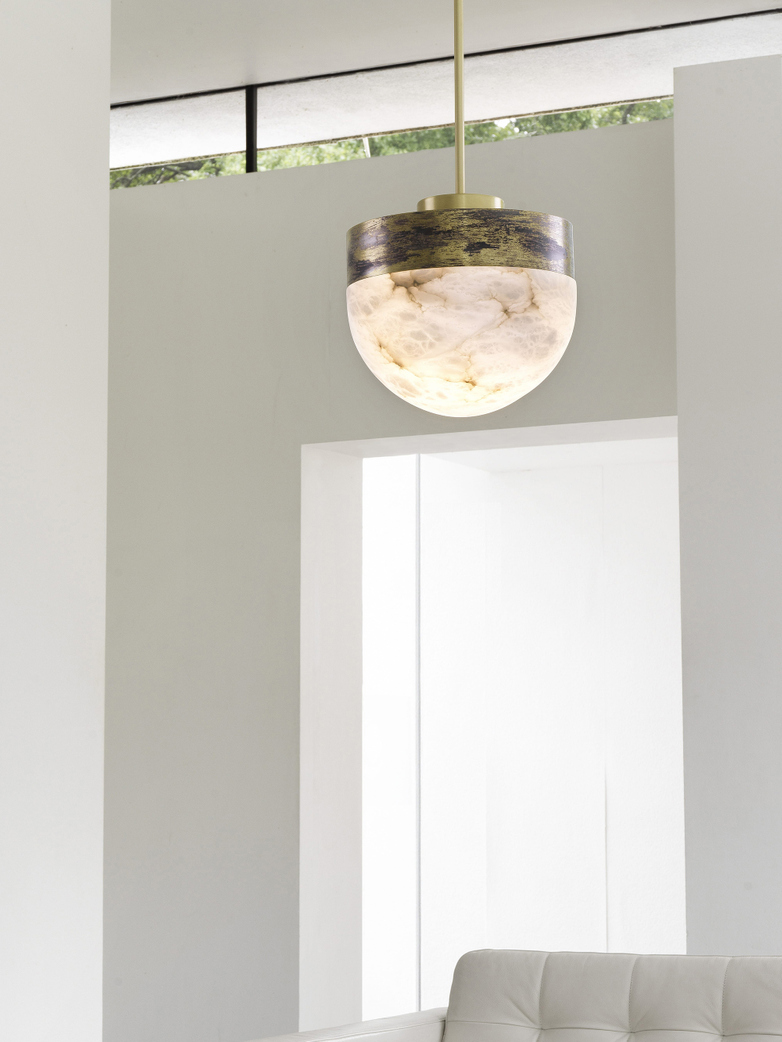 Lucid Pendant 30 cm - Oxidized Silvered Brass