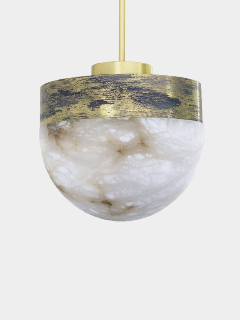 Lucid Pendant 30 cm - Oxidized Silvered Brass