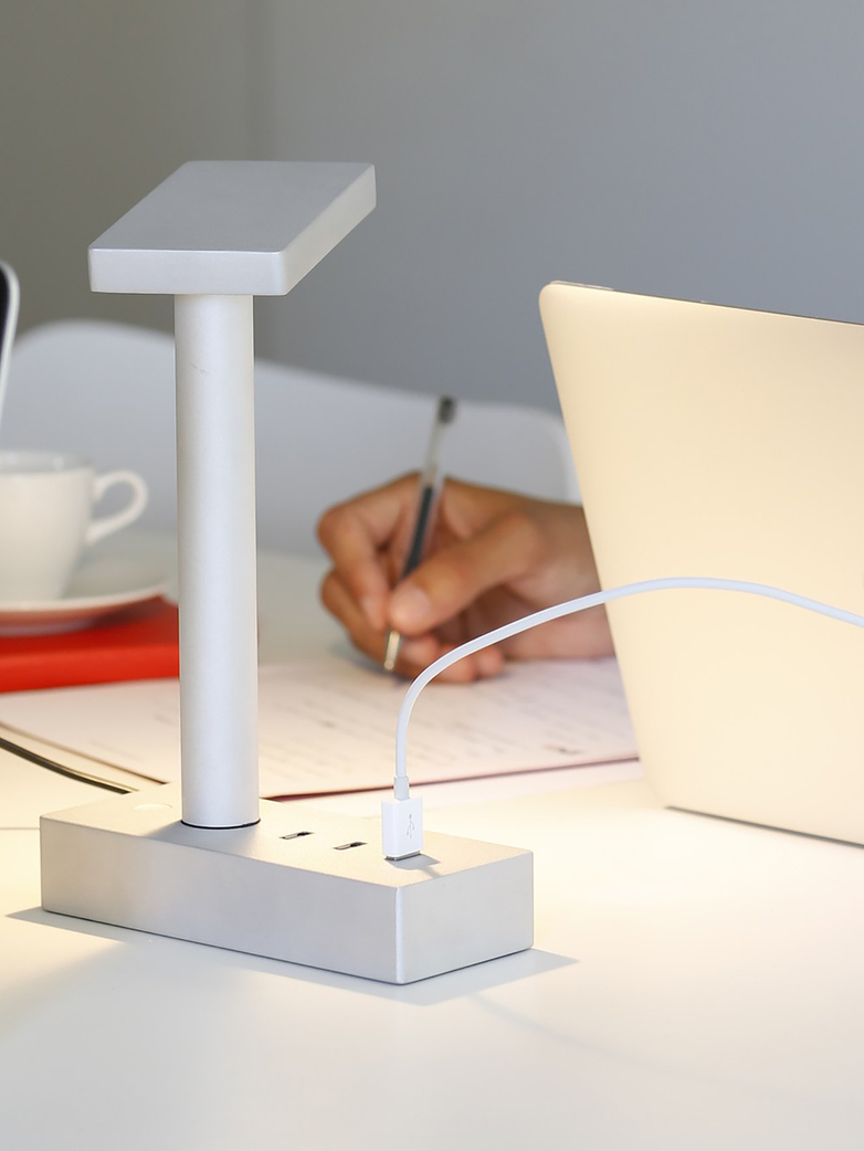 Busby w152 B2 Table Lamp - Silver