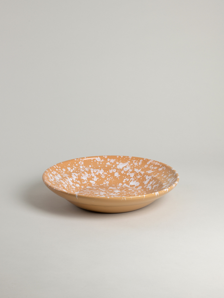 Spruzzi Vivente - Medium Serving Bowl - White on Terracotta