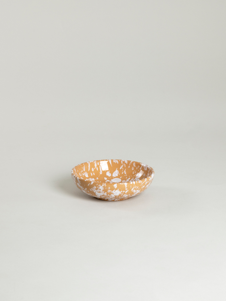 Spruzzi Vivente - Small Bowl - White on Terracotta