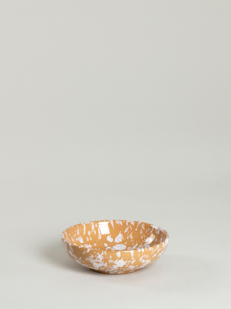 Spruzzi Vivente - Small Bowl - White on Terracotta