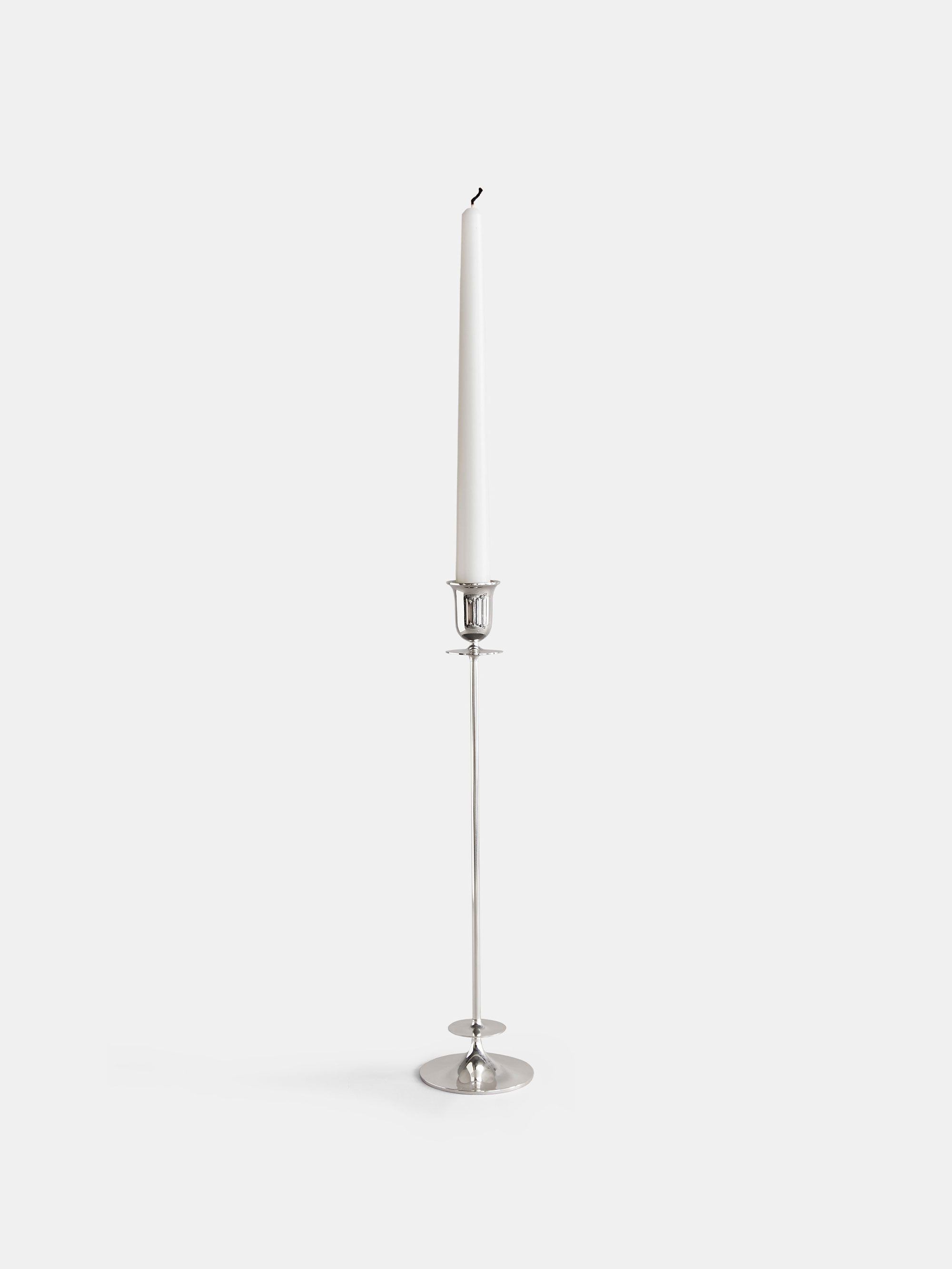 33419 4714e12350 Totem Candle Holder Silver 30 Cm 1 Portrait