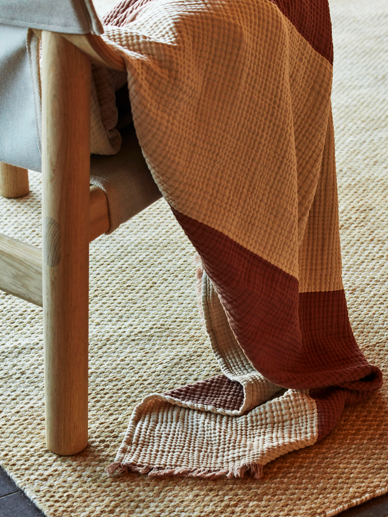 Crinkle Stripe Plaid Cappuccino