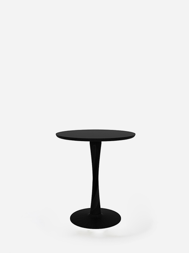 Torsion Dining Table – Oak Black – Ø70
