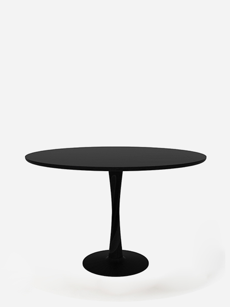 Torsion Dining Table – Oak Black – Ø127