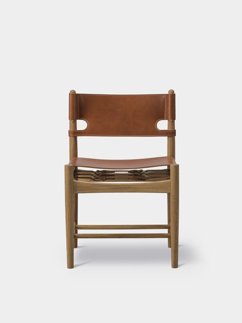 The Spanish Dining Chair - Oiled Oak/Cognac