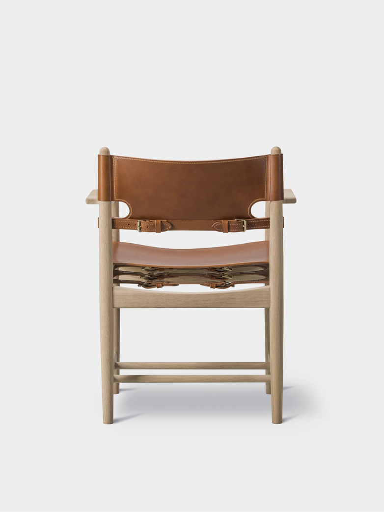 The Spanish Dining Chair - Soaped Oak/Cognac