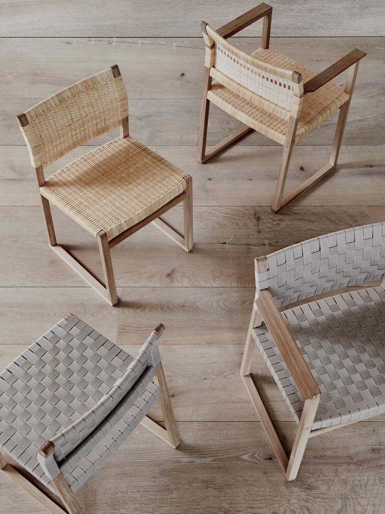 BM61 Chair - Cane Wicker/Oiled Oak