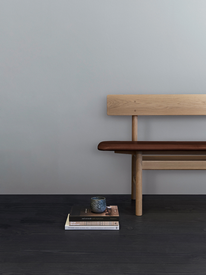 Mogensen Bench 3171 – Soaped Oak/Leather Cognac 95