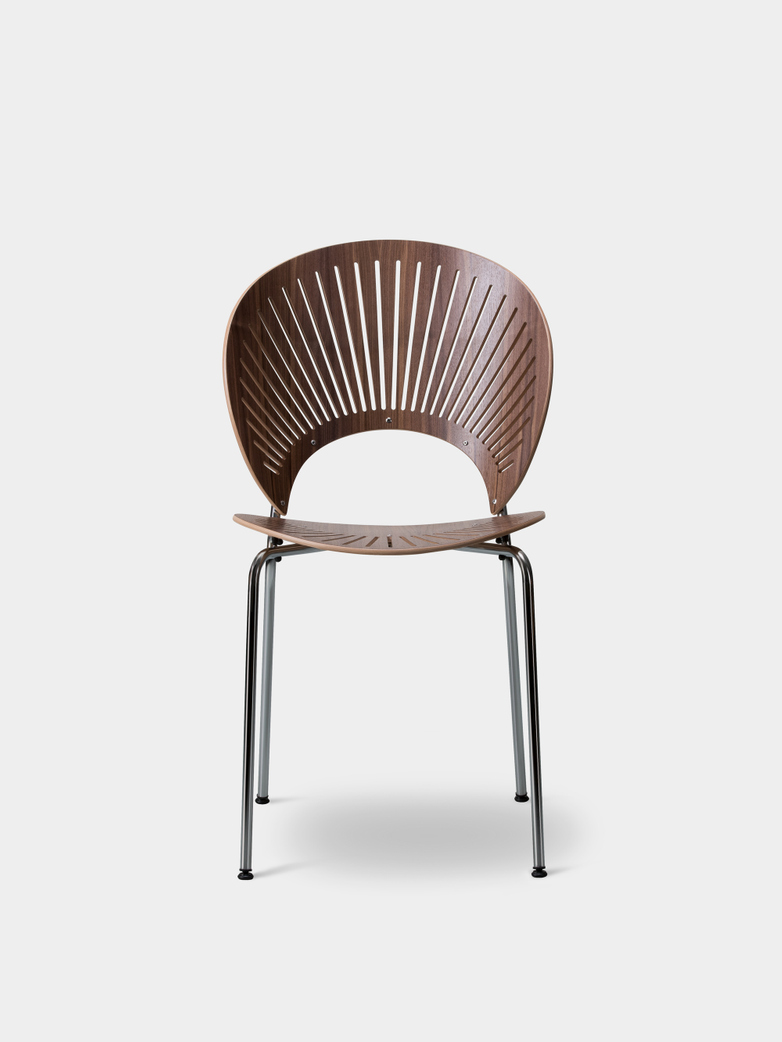 Trinidad Chair - Walnut/Chrome