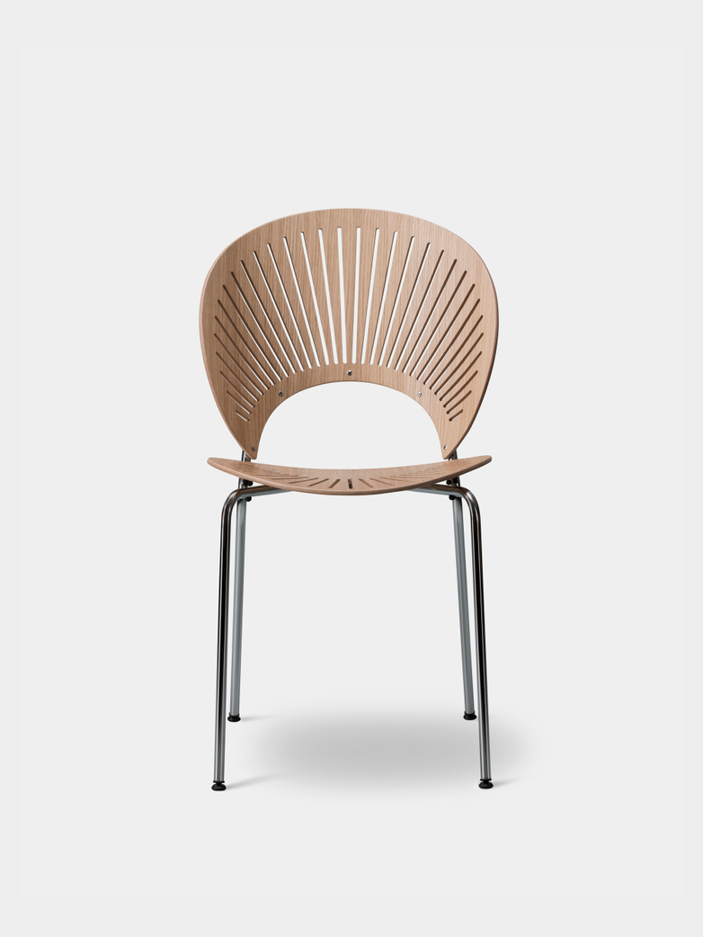 Trinidad Chair - Lacquered Oak/Chrome